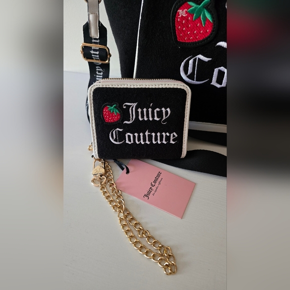 Juicy Couture Strawberry Tote Bag & Coin Pouch Set NWT - Picture 2 of 4